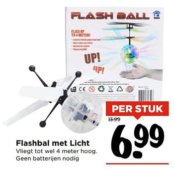 Aanbiedingen Flashbal met licht - Huismerk Vomar - Geldig van 05/11/2017 tot 11/11/2017 bij Vomar