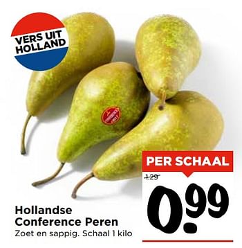 Aanbiedingen Hollandse conference peren - Huismerk Vomar - Geldig van 05/11/2017 tot 11/11/2017 bij Vomar
