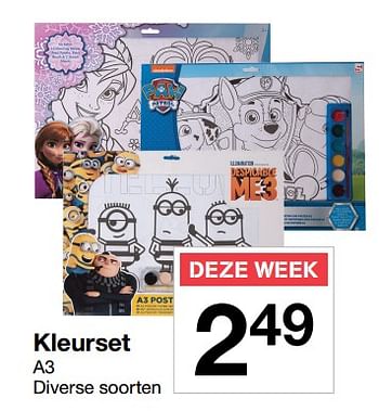 Aanbiedingen Kleurset a3 diverse soorten - Huismerk - Zeeman  - Geldig van 04/11/2017 tot 11/11/2017 bij Zeeman