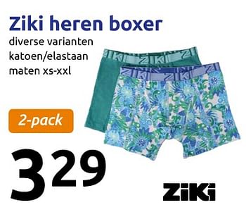 Aanbiedingen Ziki heren boxer - Ziki - Geldig van 01/11/2017 tot 07/11/2017 bij Action