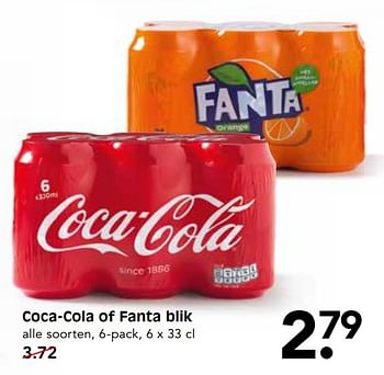 Aanbiedingen Coca-cola of fanta blik - Huismerk - Em-té - Geldig van 05/11/2017 tot 11/11/2017 bij Em-té