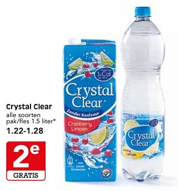 Aanbiedingen Crystal clear alle soorten - Crystal Clear - Geldig van 05/11/2017 tot 11/11/2017 bij Em-té