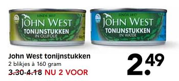 Aanbiedingen John west tonijnstukken - John West - Geldig van 05/11/2017 tot 11/11/2017 bij Em-té