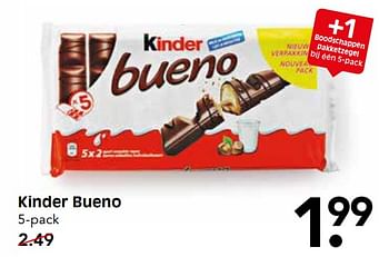 Aanbiedingen Kinder bueno - Kinder - Geldig van 05/11/2017 tot 11/11/2017 bij Em-té