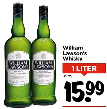 Aanbiedingen William lawson`s whisky - William Lawson's - Geldig van 05/11/2017 tot 11/11/2017 bij Vomar