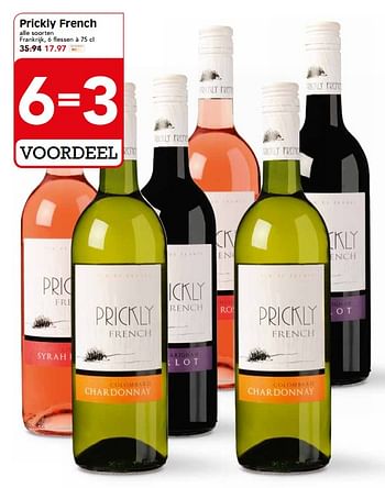 Aanbiedingen Prickly french - Witte wijnen - Geldig van 05/11/2017 tot 11/11/2017 bij Em-té