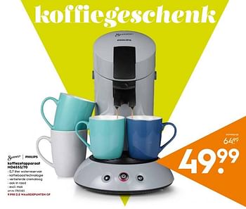 Aanbiedingen Philips koffiezetapparaat hd6553-70 - Philips - Geldig van 28/10/2017 tot 11/11/2017 bij Blokker