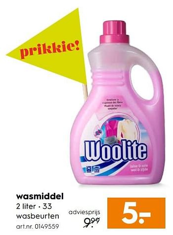 Aanbiedingen Wasmiddel - Woolite - Geldig van 28/10/2017 tot 11/11/2017 bij Blokker