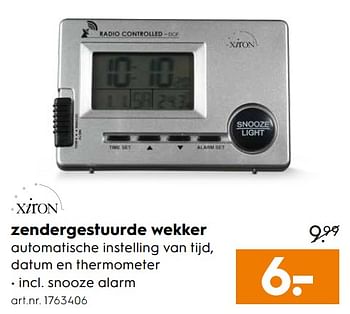 Aanbiedingen Xiron zendergestuurde wekker - Xiron - Geldig van 28/10/2017 tot 11/11/2017 bij Blokker