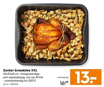 Aanbiedingen Zenker braadslee xxl - Zenker - Geldig van 28/10/2017 tot 11/11/2017 bij Blokker