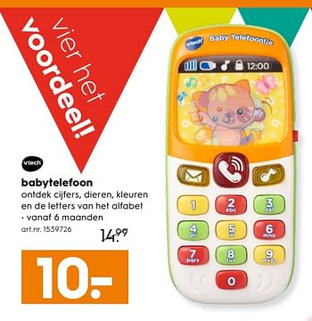 Aanbiedingen Babytelefoon - Vtech - Geldig van 28/10/2017 tot 11/11/2017 bij Blokker