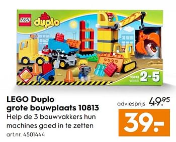 Aanbiedingen Duplo grote bouwplaats - Lego - Geldig van 28/10/2017 tot 11/11/2017 bij Blokker