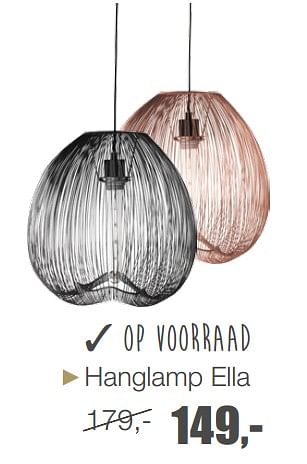 Aanbiedingen Hanglamp ella - Huismerk - Goossens - Geldig van 31/10/2017 tot 03/12/2017 bij Goossens Wonen & Slapen