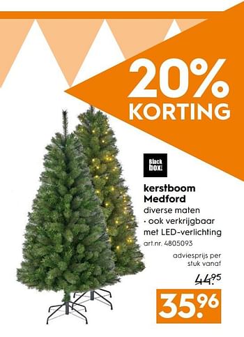 Aanbiedingen Kerstboom medford - Huismerk - Blokker - Geldig van 28/10/2017 tot 11/11/2017 bij Blokker