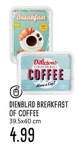 Aanbiedingen Dienblad breakfast of coffee - Huismerk - Xenos - Geldig van 30/10/2017 tot 12/11/2017 bij Xenos