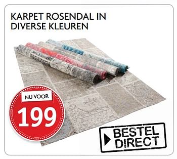 Aanbiedingen Karpet rosendal in diverse kleuren - Huismerk - Profijt Meubelen - Geldig van 03/11/2017 tot 10/11/2017 bij Profijt Meubel