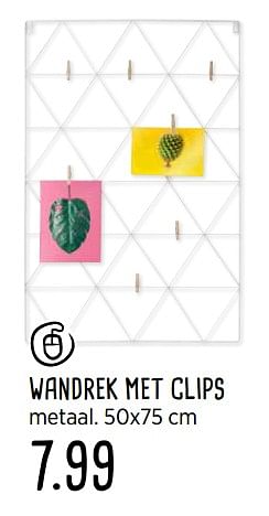 Aanbiedingen Wandrek met clips - Huismerk - Xenos - Geldig van 30/10/2017 tot 12/11/2017 bij Xenos