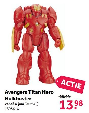 Aanbiedingen Avengers titan hero hulkbuster - Avengers - Geldig van 30/10/2017 tot 12/11/2017 bij Intertoys