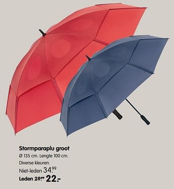 Aanbiedingen Stormparaplu groot - Huismerk - ANWB - Geldig van 30/10/2017 tot 12/11/2017 bij ANWB