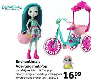 Aanbiedingen Enchantimals voertuig met pop - Enchantimals  - Geldig van 30/10/2017 tot 12/11/2017 bij Intertoys