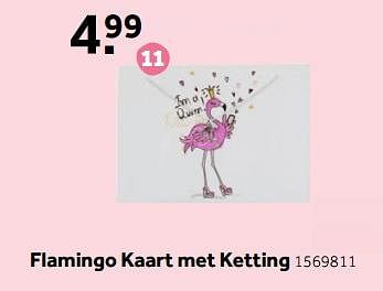 Aanbiedingen Flamingo kaart met ketting - Huismerk - Intertoys - Geldig van 30/10/2017 tot 12/11/2017 bij Intertoys