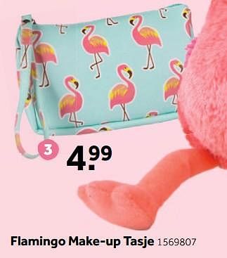 Aanbiedingen Flamingo make-up tasje - Huismerk - Intertoys - Geldig van 30/10/2017 tot 12/11/2017 bij Intertoys