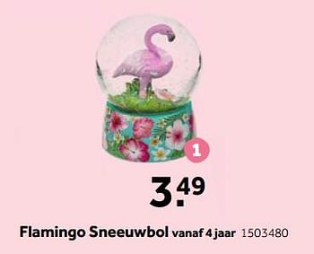 Aanbiedingen Flamingo sneeuwbol - Huismerk - Intertoys - Geldig van 30/10/2017 tot 12/11/2017 bij Intertoys