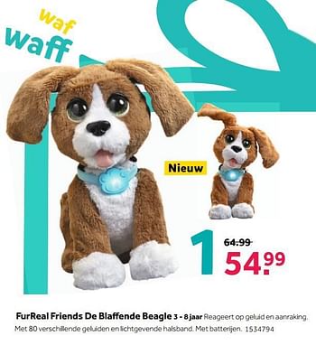Aanbiedingen Furreal friends de blaffende beagle - FurReal Friends - Geldig van 30/10/2017 tot 12/11/2017 bij Intertoys