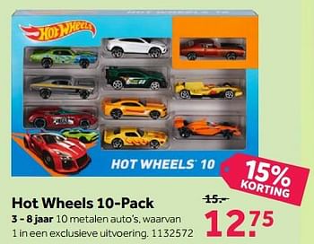 Aanbiedingen Hot wheels 10-pack - Hot Wheels - Geldig van 30/10/2017 tot 12/11/2017 bij Intertoys