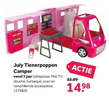 Aanbiedingen July tienerpoppen camper - Huismerk - Intertoys - Geldig van 30/10/2017 tot 12/11/2017 bij Intertoys