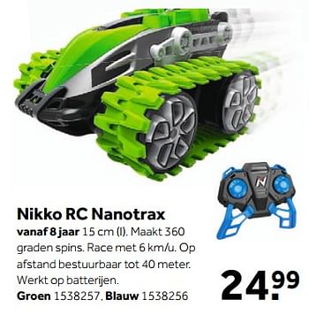 Aanbiedingen Nikko rc nanotrax - Nikko - Geldig van 30/10/2017 tot 12/11/2017 bij Intertoys