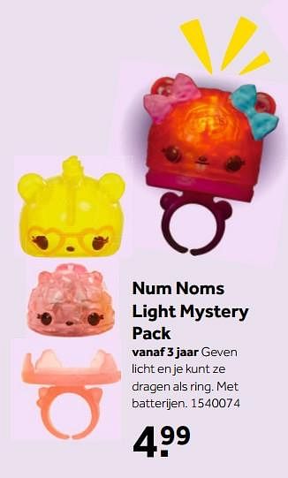 Aanbiedingen Num noms light mystery pack - Num Noms - Geldig van 30/10/2017 tot 12/11/2017 bij Intertoys