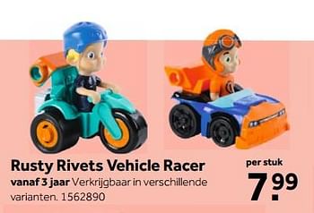 Aanbiedingen Rusty rivets vehicle racer - Rusty Rivets - Geldig van 30/10/2017 tot 12/11/2017 bij Intertoys