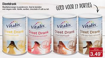 Aanbiedingen Dieetdrank - Vitalis - Geldig van 05/11/2017 tot 12/11/2017 bij Aldi