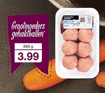 Aanbiedingen Grootmoeders gehaktballen - Huismerk - Aldi - Geldig van 05/11/2017 tot 12/11/2017 bij Aldi