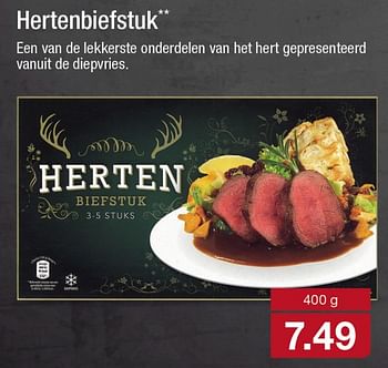 Aanbiedingen Hertenbiefstuk - Huismerk - Aldi - Geldig van 05/11/2017 tot 12/11/2017 bij Aldi