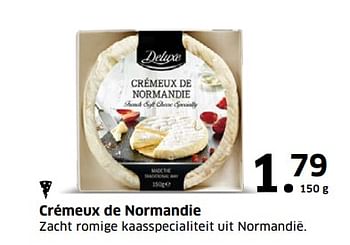 Aanbiedingen Crémeux de normandie zacht romige kaasspecialiteit uit normandië - Deluxe - Geldig van 05/11/2017 tot 31/12/2017 bij Lidl