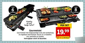 Aanbiedingen Gourmetstel gourmetstel met hoogwaardige ilag anti-aanbaklaag en regelbare thermostaat - Huismerk - Lidl - Geldig van 05/11/2017 tot 31/12/2017 bij Lidl