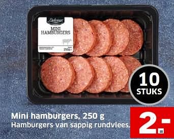 Aanbiedingen Mini hamburgers hamburgers van sappig rundvlees - Delicieux - Geldig van 05/11/2017 tot 31/12/2017 bij Lidl
