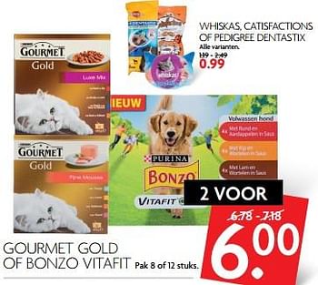 Aanbiedingen Gourmet gold of bonzo vitafit - Purina - Geldig van 05/11/2017 tot 11/11/2017 bij Deka Markt