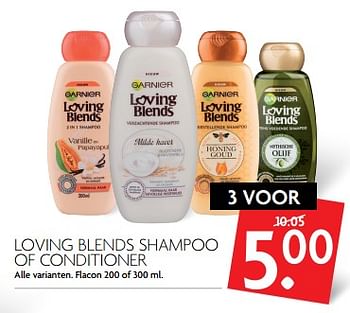 Aanbiedingen Loving blends shampoo of conditioner - Garnier - Geldig van 05/11/2017 tot 11/11/2017 bij Deka Markt