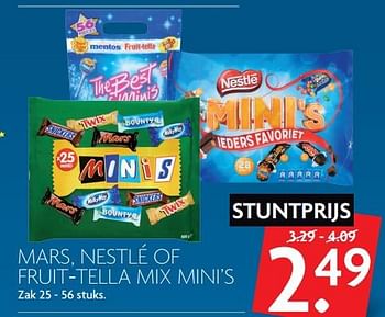 Aanbiedingen Mars, nestlé of fruit-tella mix mini`s - Huismerk - Deka Markt - Geldig van 05/11/2017 tot 11/11/2017 bij Deka Markt