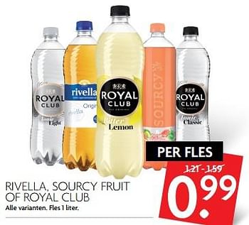 Aanbiedingen Rivella, sourcy fruit of royal club - Huismerk - Deka Markt - Geldig van 05/11/2017 tot 11/11/2017 bij Deka Markt