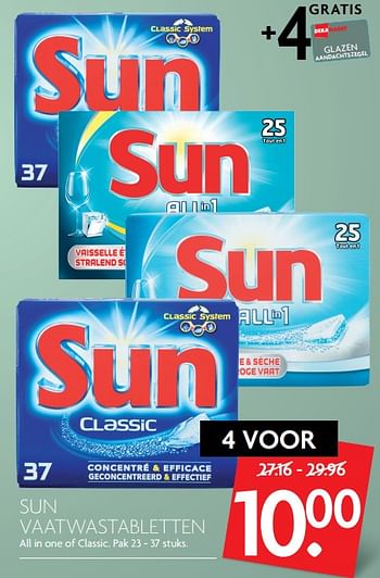 Aanbiedingen Sun vaatwastabletten - Sun - Geldig van 05/11/2017 tot 11/11/2017 bij Deka Markt