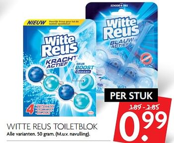Aanbiedingen Witte reus toiletblok - Witte reus - Geldig van 05/11/2017 tot 11/11/2017 bij Deka Markt