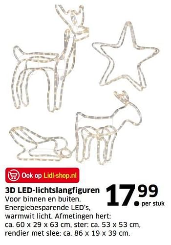 Aanbiedingen 3d led-lichtslangfiguren - Huismerk - Lidl - Geldig van 05/11/2017 tot 31/12/2017 bij Lidl