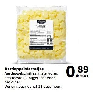 Aanbiedingen Aardappelsterretjes - Delicieux - Geldig van 18/12/2017 tot 31/12/2017 bij Lidl