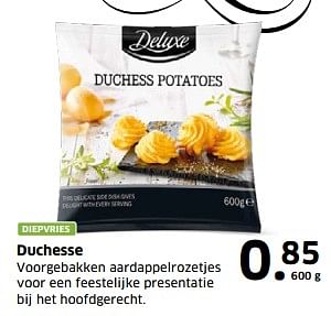 Aanbiedingen Duchesse voorgebakken aardappelrozetjes voor een feestelijke presentatie bij het hoofdgerecht - Deluxe - Geldig van 05/11/2017 tot 31/12/2017 bij Lidl