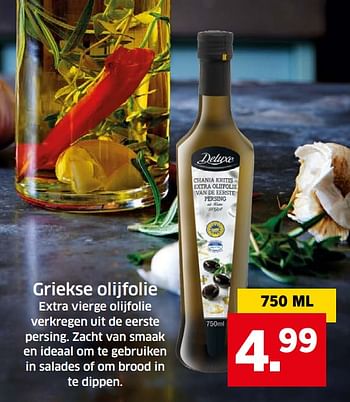 Aanbiedingen Griekse olijfolie - Deluxe - Geldig van 05/11/2017 tot 31/12/2017 bij Lidl