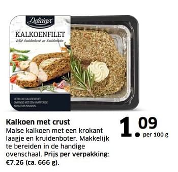 Aanbiedingen Kalkoen met crust - Delicieux - Geldig van 05/11/2017 tot 31/12/2017 bij Lidl